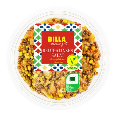Bild von BILLA Belugalinsen Salat mit Auberginen & Tomaten