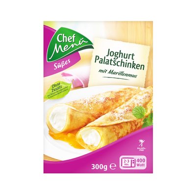 Bild von Chef Menü Joghurt Palatschinken mit Marillenmus