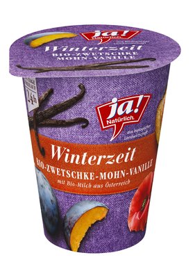 Bild von Ja! Natürlich Bio-Joghurt Zwetschke-Mohn-Vanille