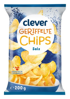 Bild von Clever Riffel Chips Salz
