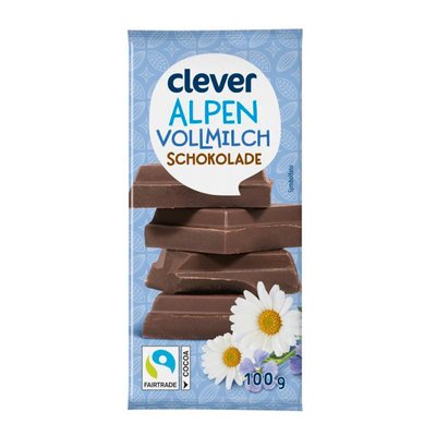 Image of Clever Alpenvollmilch Schokolade