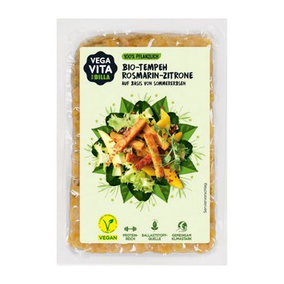 Bild von Vegavita Bio Tempeh Sommererbse Rosmarin-Zitrone