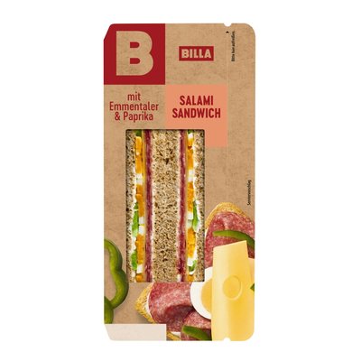 Bild von BILLA Salami-Emmentaler Sandwich