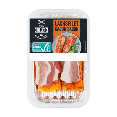 Bild von Die Grillerei Lachsfilet Cajun Style mit Bacon
