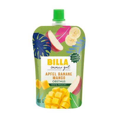 Bild von BILLA Obstmus Apfel- Banane- Mango