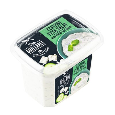 Bild von Die Grillerei Tzatziki Feta Salat mit Minze