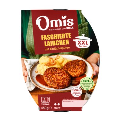 Bild von Omis Schmankerl Faschiertes Laibchen mit Püree