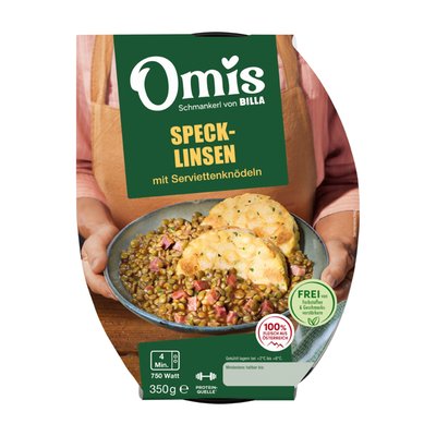 Bild von Omis Schmankerl Specklinsen Knödel