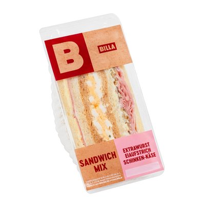 Image of BILLA Extrawurst, Eiaufstrich, Schinken-Käse Sandwich Mix