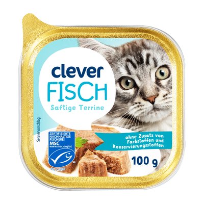 Bild von Clever Katze Fisch