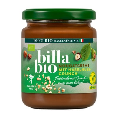 Bild von  BILLA Bio Schokoladen Crème mit Haselnüssen