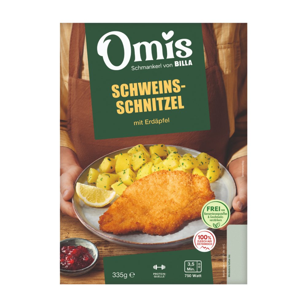 Omis Schmankerl Schweinsschnitzel mit Petersilkartoffeln | BILLA Online ... Omis Schmankerl Schweinsschnitzel mit Petersilkartoffeln | BILLA Online ...