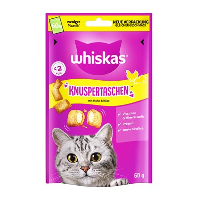 Bild von Whiskas Snacks Knuspertaschen mit Huhn & Käse