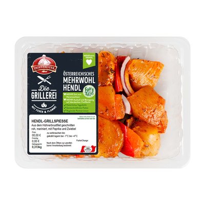Bild von Hofstädter Fair zum Tier Die Grillerei Hühner-Spiess mit Paprika & Zwiebel