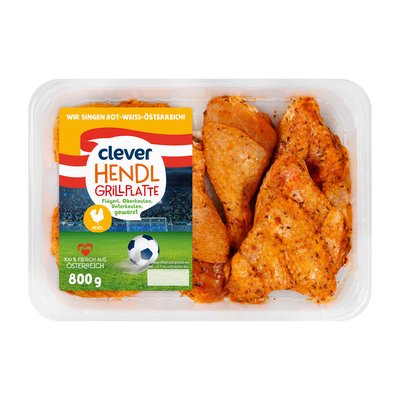 Bild von Clever Hendl Grillplatte mariniert
