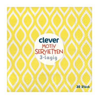Bild von Clever Servietten Gelbes Muster