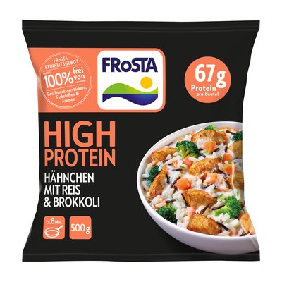 Bild von Frosta High Protein Hähnchen mit Reis und Brokkoli