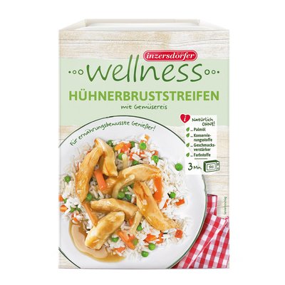 Bild von Inzersdorfer Wellness Hühnerbruststreifen mit Gemüsereis