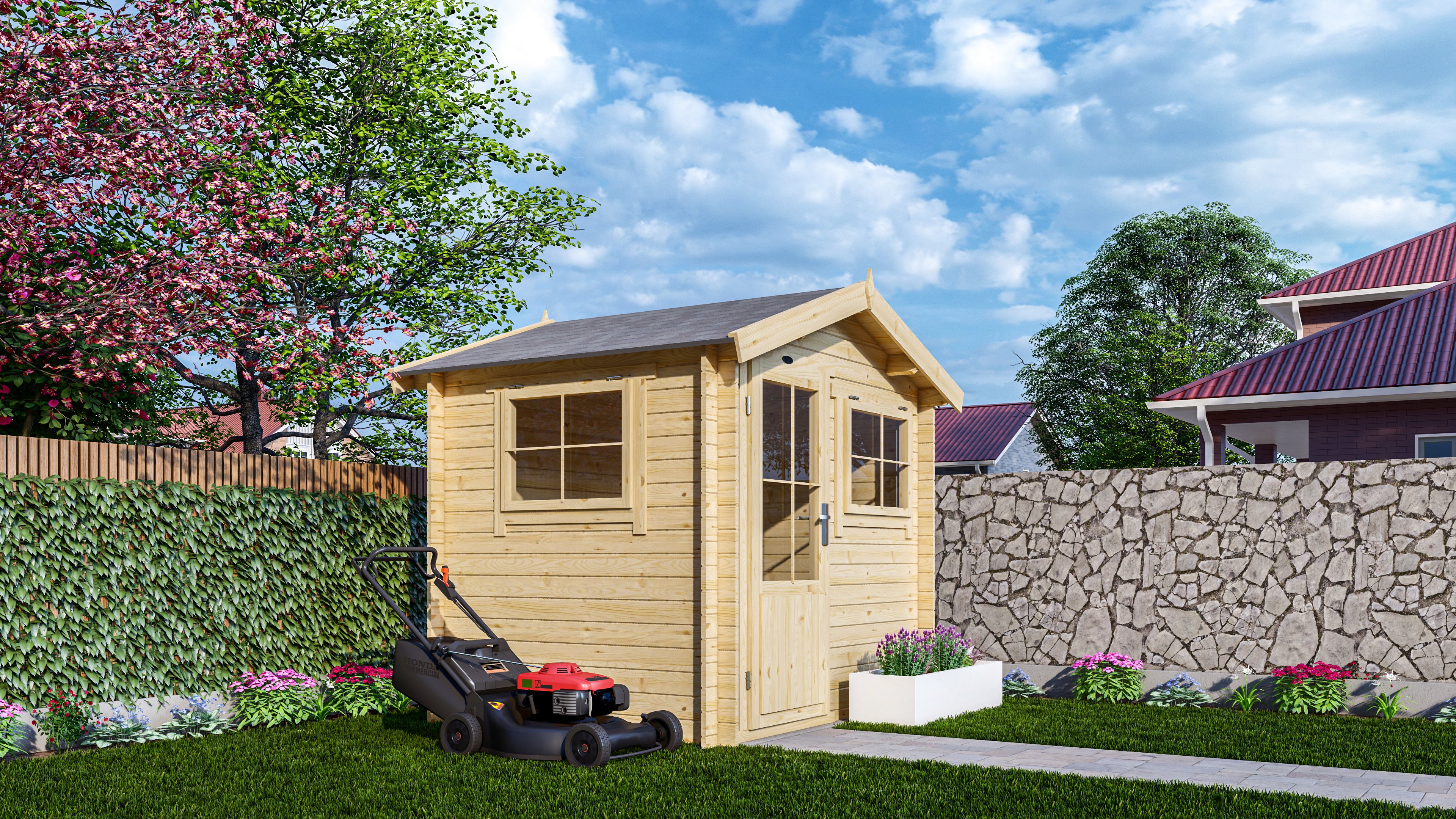 Cabane Lifetime 213 x 228 x 280 cm Gris