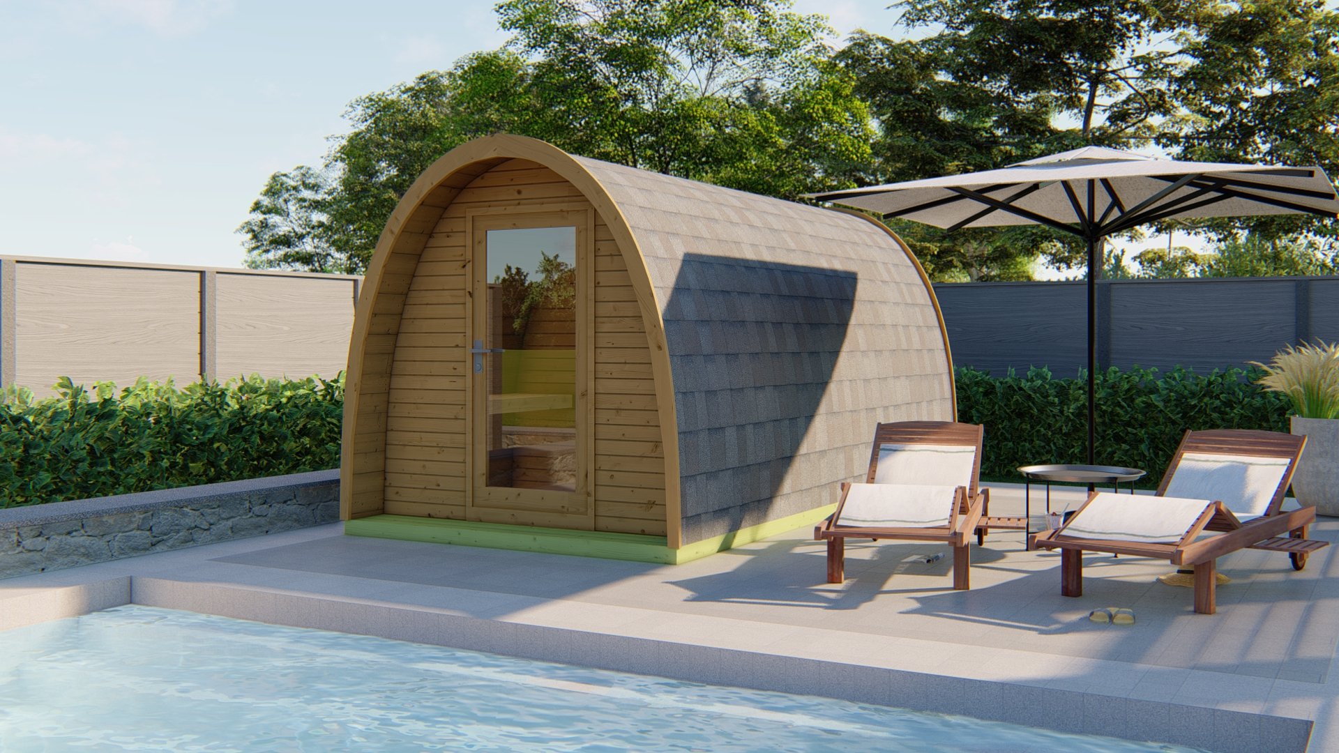 Tolva sauna pod (Thermowood) -   2.25 x 2.6m