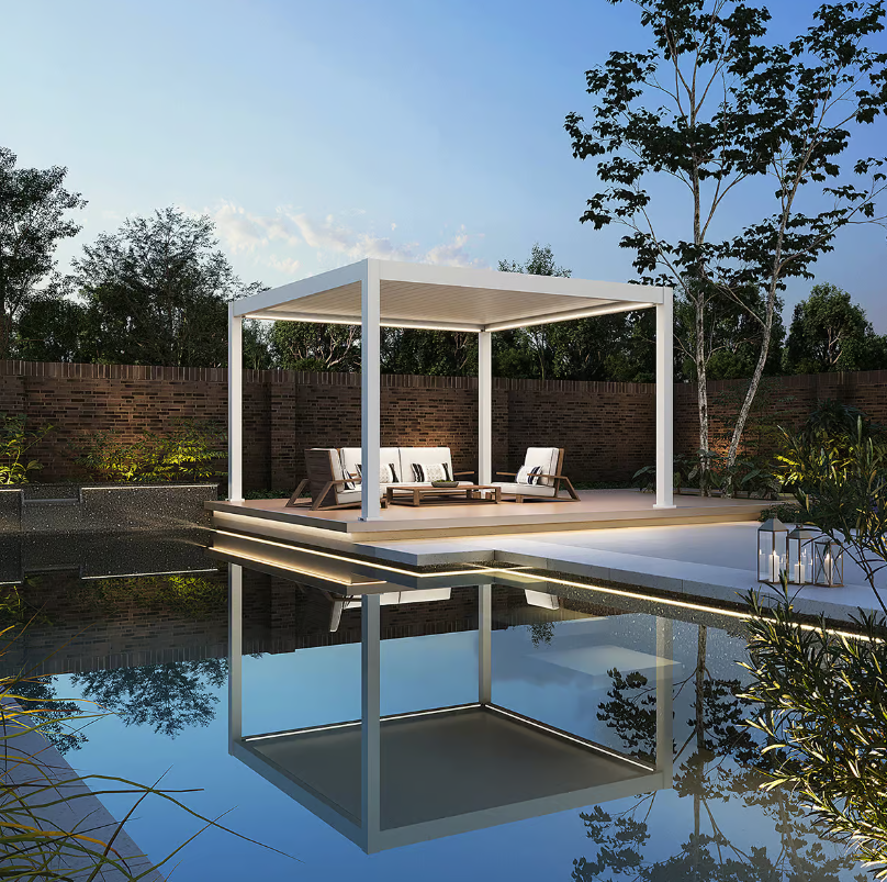 AluminiumTerrasoverkappingPremiumElektrisch_LED_Vrijst__400x400cmWit2