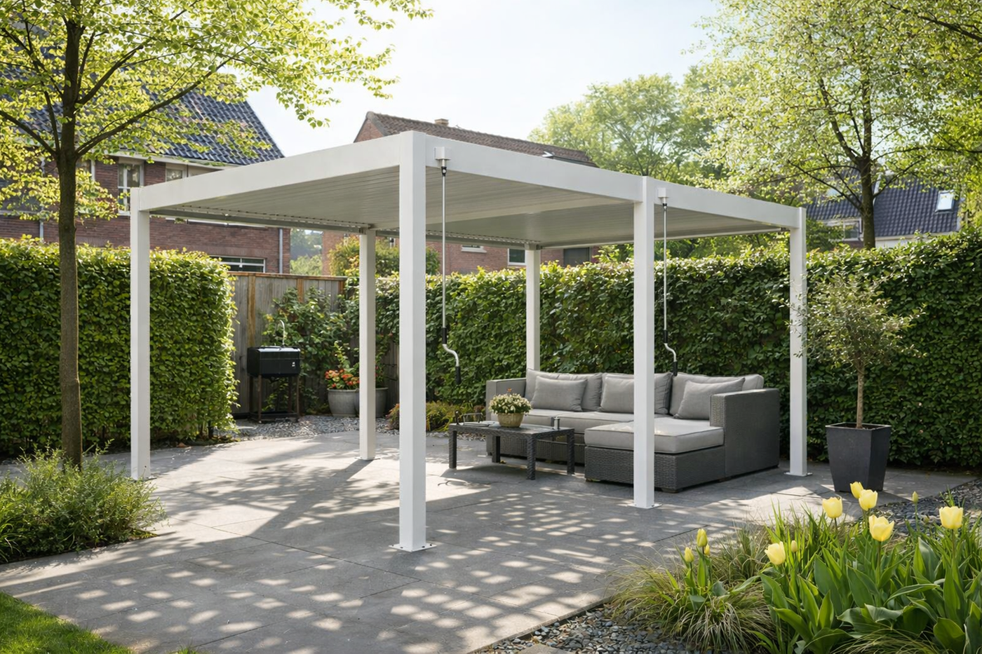 AluminiumTerrasoverkappingDeluxeVrijstaand360x530cmWit