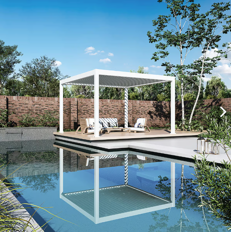 AluminiumTerrasoverkappingPremiumElektrisch_LED_Vrijst__400x400cmWit