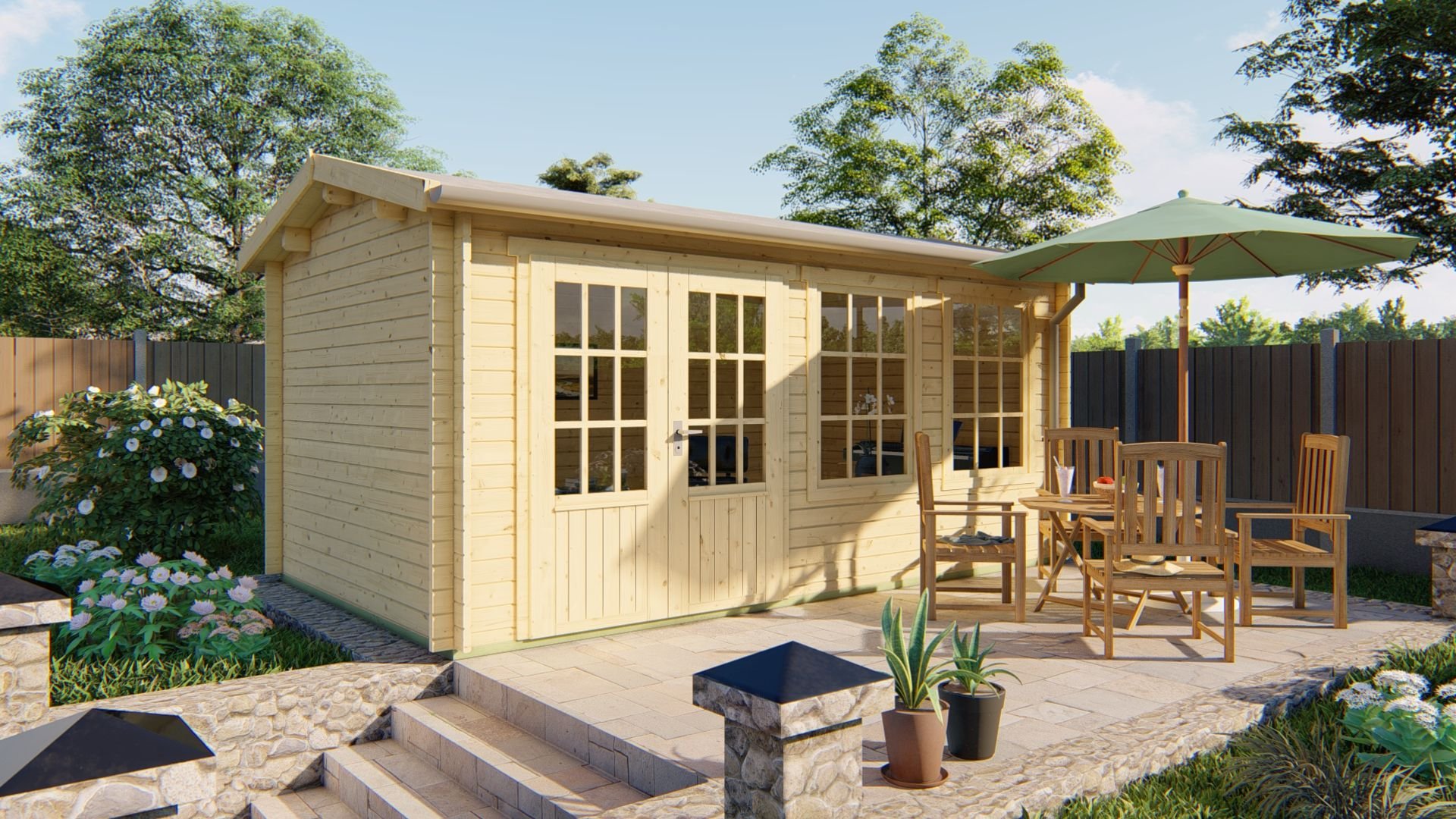 Aiste Log Cabin 5.0m x 3.0m-159561 