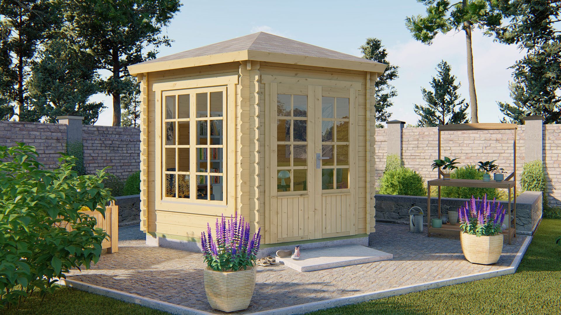 Nora Hexagonal Summerhouse 3.54 x 3.16m