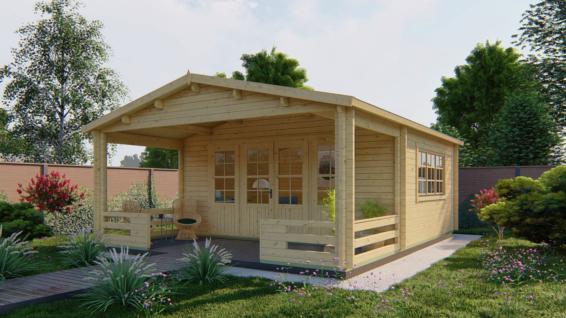 Nottingham Log Cabin 5.4 x 6.63m-159608 
