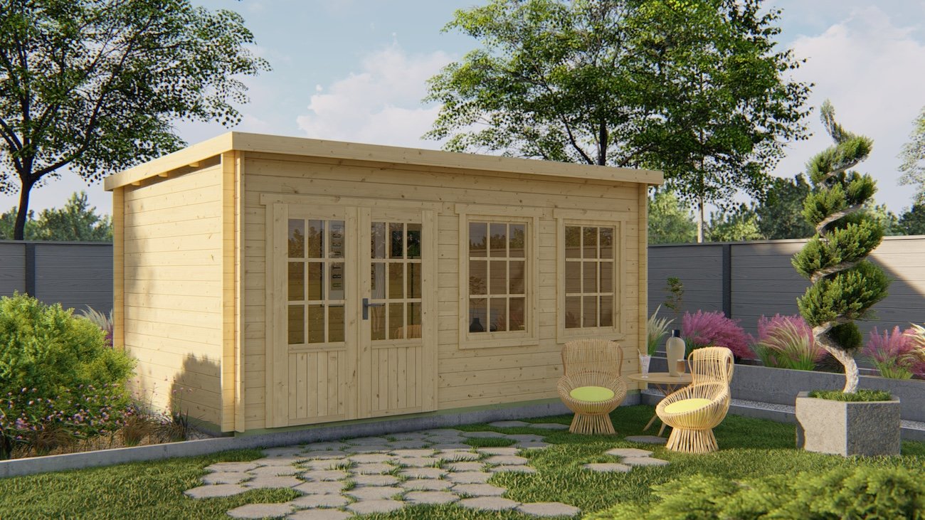 Sadie Log Cabin 5.0m x 3.0m - 40mm Logs-158955 