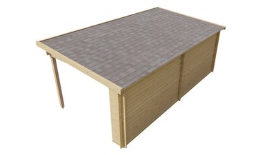 Blokhutchappoonbehandelddak