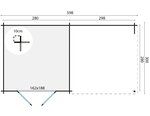 Blokhutchappoonbehandeldplattegrond