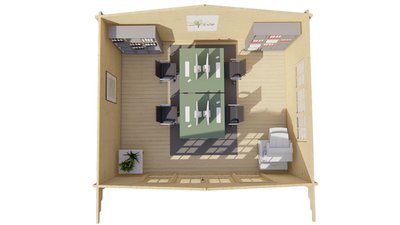 Blokhutnewcastleonbehandeldbovenaanzicht