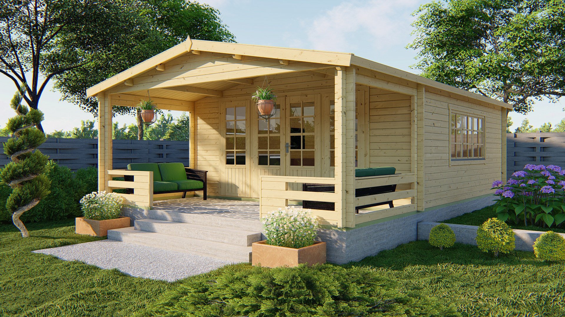 Wigan Log Cabin 5.4 x 7.63m-159169 