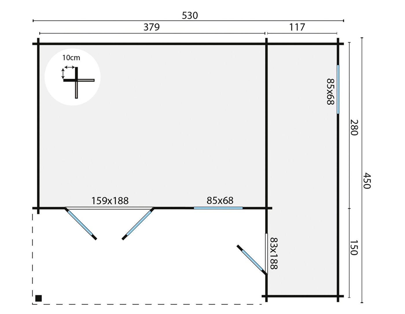 Blokhutwolfgangplattegrond