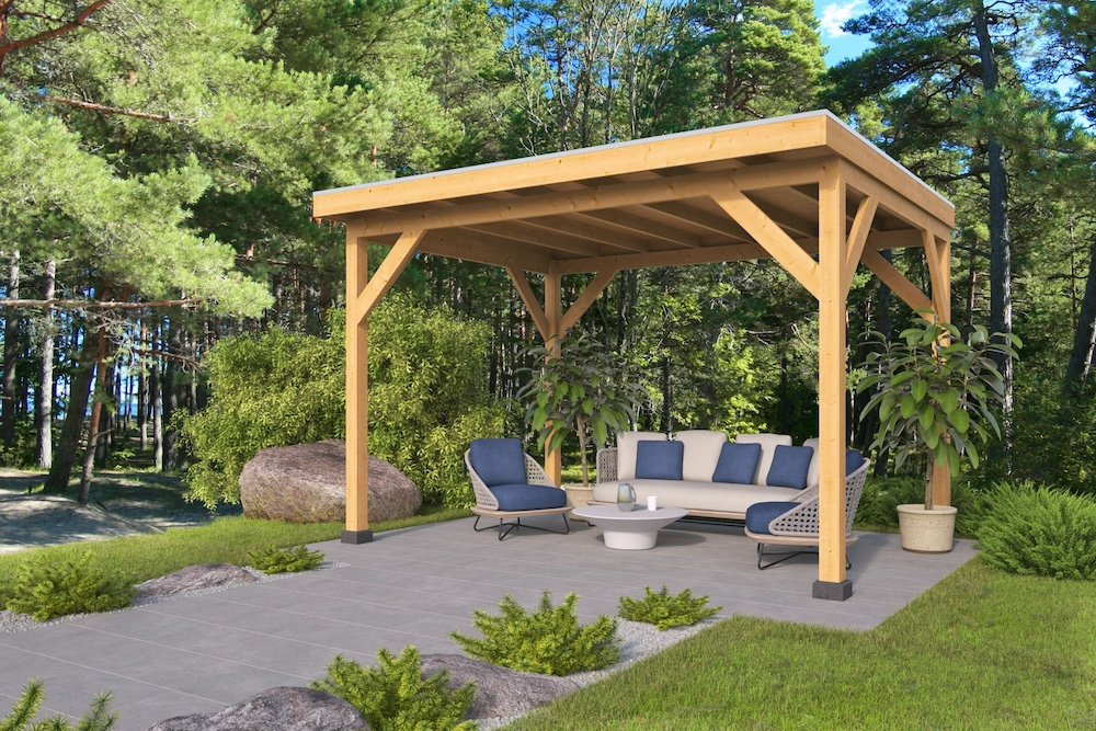 Copertura Invernale Universale Domi Per Gazebo 3x3m (Base 3,5x3,5m) - Impermeabile PE Con Porta E Finestre In Rete, Bianca