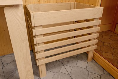 Houtensaunakachelbeschermkast