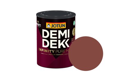 Jotun Demidekk Infinity Pure Matt Beits – Dekkend Mat – Rørosrød (0.75L)