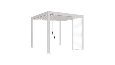 LouvrepaneelHorizontaalWitAluminiumOverkapping