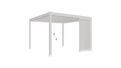 LouvrepaneelVerticaalWitAluminiumOverkapping