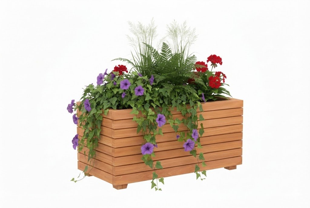 pötschke blumenkästen NEU !! Orig. ital. Blumenkasten mit Dekor 32 cm breit aus Terracotta, – La  Casa main image 1