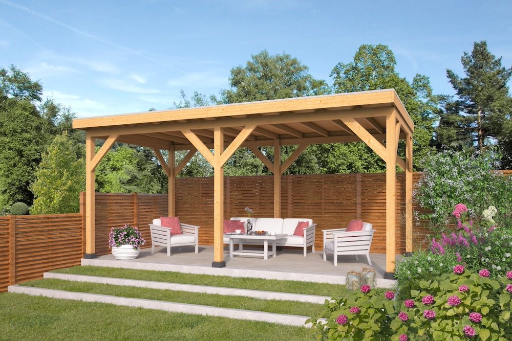 Zoute DIY Flat Roof Gazebo 6.0 x 3.3m