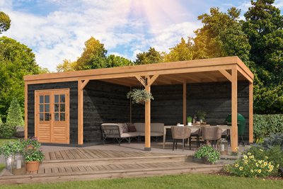 OverkappingmetPlatDak798x378cmKirunaType2RedClassWoodmetZwarteWanden