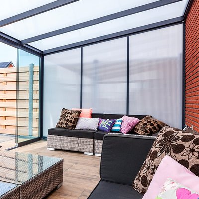 PolycarbonaatzijwandAntraciet