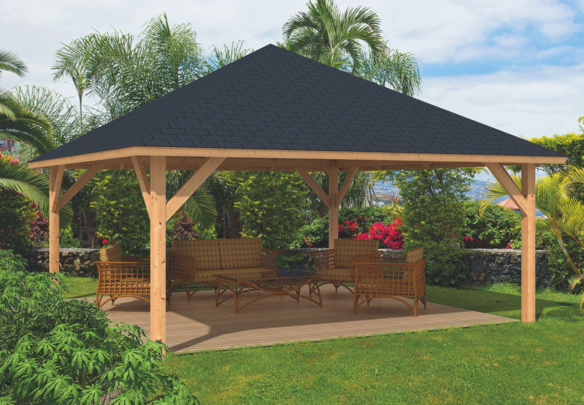 Rhodos Douglas Gazebo 5.5x5.5m-159044 
