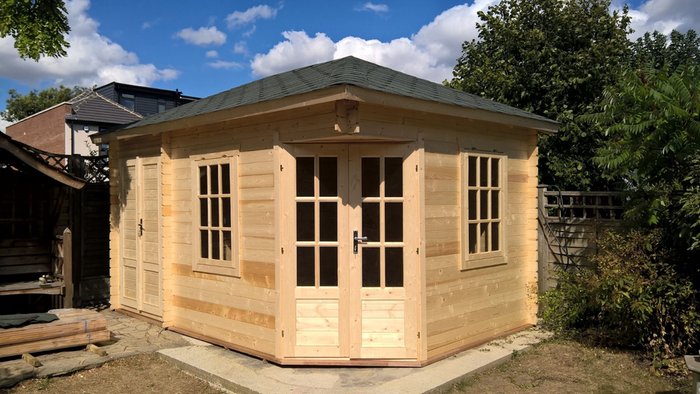 Sigrid Log Cabin With Shed Annexe 3x4.4m