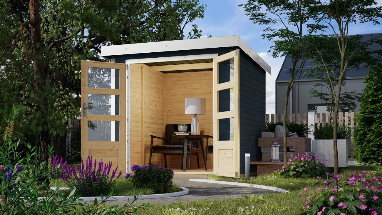 TuinhuisKaribuJupiterAntracietWitAluminium