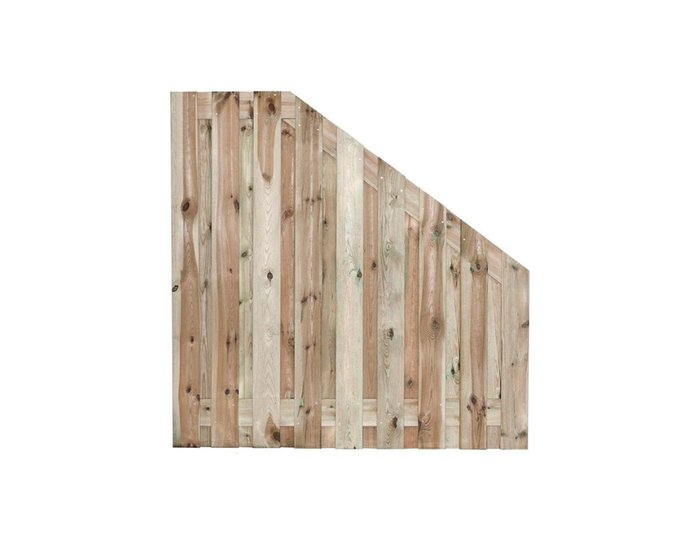 Zaunelement aus impragniertem Holz schrag 90/180 x 180 cm mit 19 Lamellen