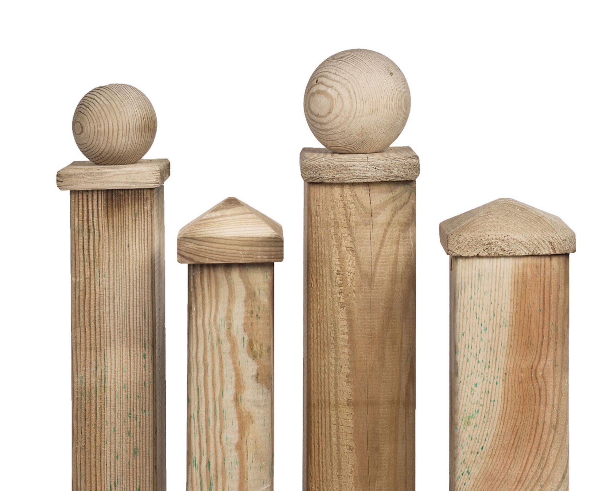 Wooden Fence Post Cap Ball and Plate 8.0x8.0cm-167191